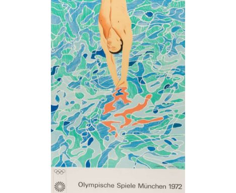 δ David Hockney (b.1937)Diver Poster for Olympische Spiele München (Baggot 34)Lithograph printed in colours, 1972, printed by