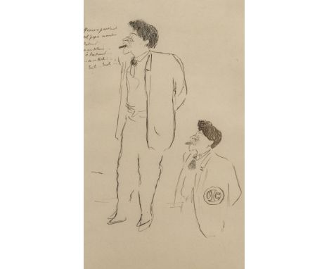 δ Jean Cocteau (1889-1963)Portrait d'Hermann DietzPen and ink and graphite on wove paper, circa 1906, initialled and inscribe