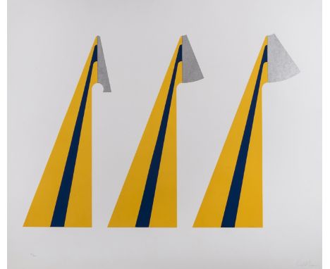 ** δ Gerald Laing (1936-2011)Triple (Ingram/Halliwell 4)Screenprint in colours, 1966, signed in pencil, numbered from the edi