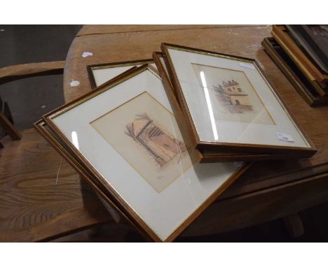 Quantity of various framed Norwich architectural studies