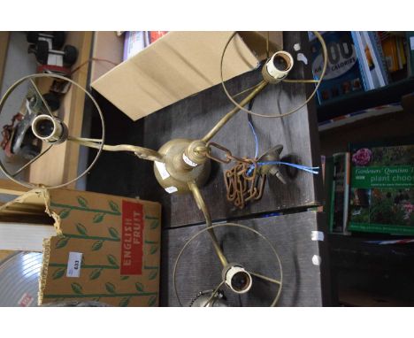 Brass ceiling light fitting