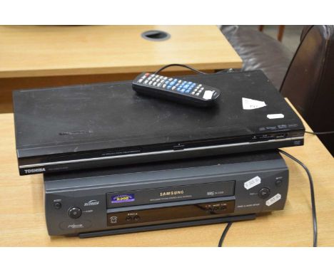 Toshiba CD player and Samsung video player