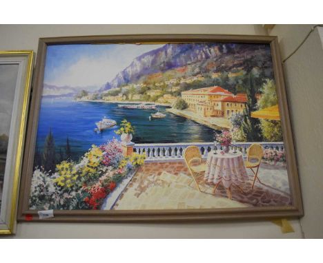 Framed print of continental coastal scene