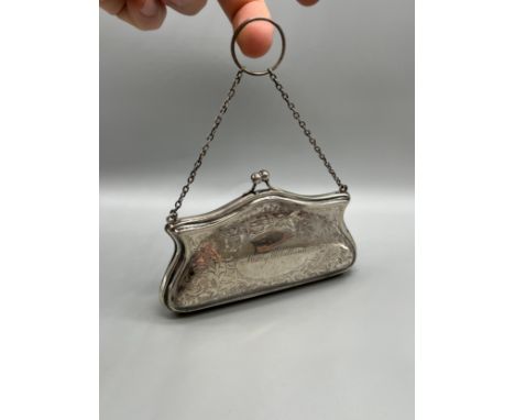 Antique Birmingham silver ladies purse. [98.47grams] [6.5x12cm]