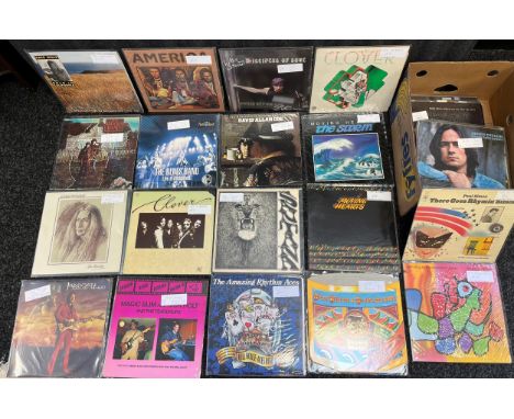 A Large Collection of mixed genre records: All in great condition- Kate Wolf, James Taylor, America, Nils Lofgren, Cotton Pic