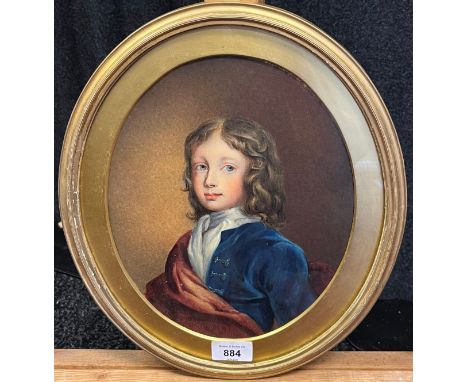 19th century watercolour portrait of a young man of some importance. Fitted within a gilt oval form frame. [35x29.5cm] 