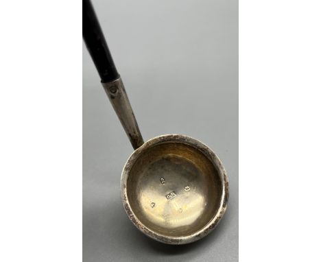 Georgian Glasgow silver and horn ladle. Produced by G.R. [21cm in length] 