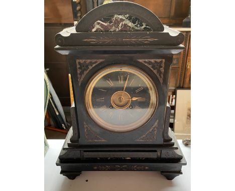 Victorian slate mantel clock 