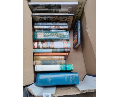 A Box of various books to include the book of death, shell guide to Ireland, the aunts story by Patrick white 