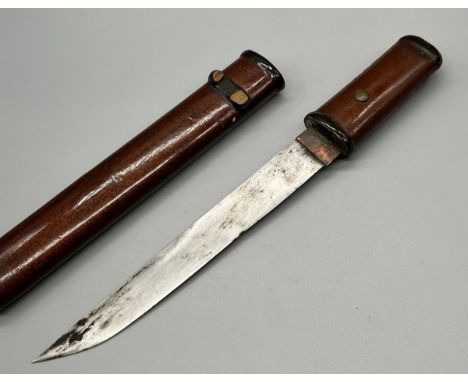 Antique Japanese Tanto dagger/ knife. Lacquered handle and scabbard. [29cm in length] 