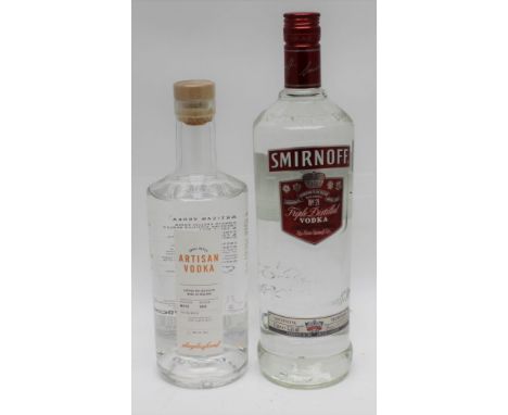 Smirnoff 21 Vodka, 1 litre bottle Dalesford Artisan Vodka, batch no. 1, 70cl bottle (2) 