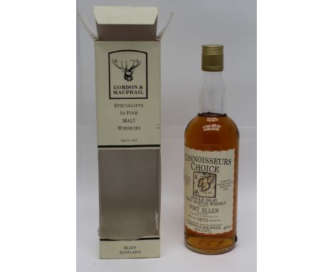 A Connoisseurs' Choice Single Islay Malt Scotch Whisky, distilled in 1970 at the The Port Ellen Distillery, bottled by Gordon