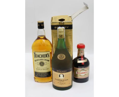 Teacher's Highland Cream, Scotch Whisky, Napolean, V.S.O.P. Brandy, Drambuie (3)