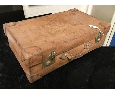 VINTAGE LEATHER SUITCASE - 72 CMS X 44 CMS X 23 CMS