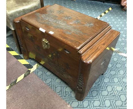 CEDAR WOOD CARVED TRUNK