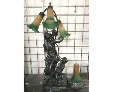 ART NOUVEAU STYLE TABLE LAMP - 70 CMS (H)