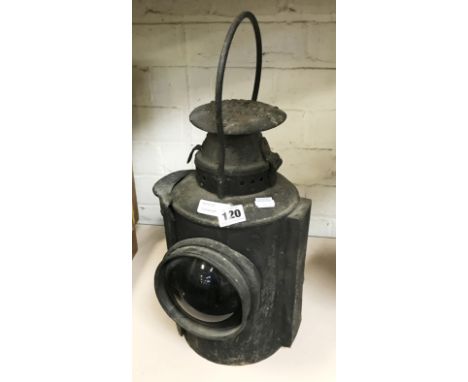 OLD RAILWAY LAMP ''THE NON SWEATING, ADLAKE LAMP CHICAGO'' - 44 CMS
