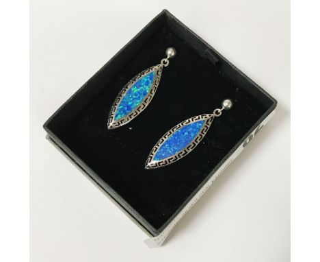 STERLING SILVER OPAL EARRINGS