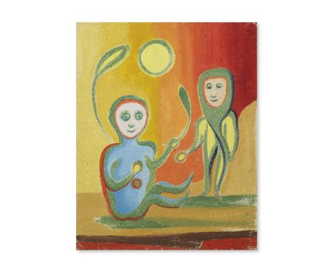GRACE PAILTHORPE (1883-1971)Sans titre huile sur toile marouflée sur panneauPeint le 27 juillet 1948oil on canvasboard Painte