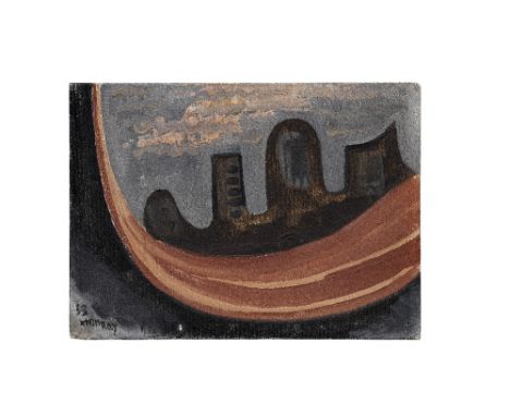 MAN RAY (1890-1976)La bonne route signé et daté '53 Man Ray' (en bas à gauche)huile sur toile marouflée sur isorelPeint en 19