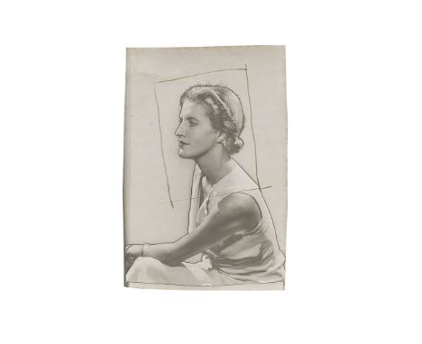 MAN RAY (1890-1976)Sans titre (Lee Miller)  tirage argentique contact solariséCirca 1930solarised gelatin silver contact prin