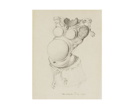 SALVADOR DALÍ (1904-1989)Torse féminin, étude autour du thème du centaure marsupial des tableaux Famille de centaures marsupi