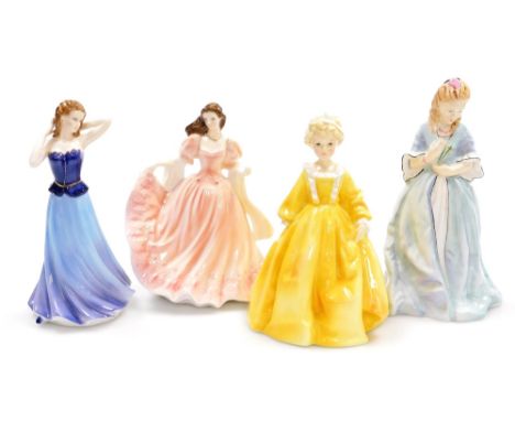 Four Royal Worcester porcelain figures, comprising Grandmother's Dress 3081, Jenny Las Petites Special Celebration, Las Petit