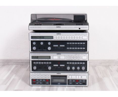 Stereoanlage, Revox, Schweiz, 1980er Jahre, 4-tlg. bestehend aus B251 Verstärker, B 225 CD-Player, B 261 Tuner, B 291 Platten