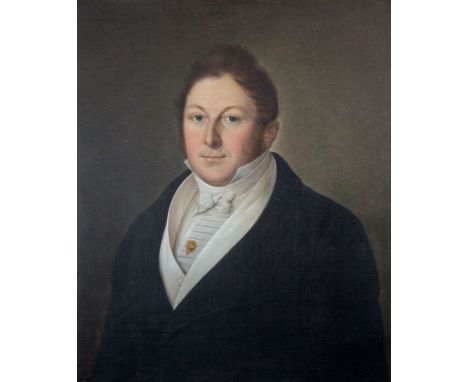 English School (19th century), Portrait of a Gentleman (possibly Colonel Le Pelley)oil on canvas20 x 25in. (50.8 x 63.5cm.)