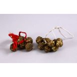 TWO LOTS OF 18TH / 19TH CENTURY CHINESE BRONZE OR GILT METAL ROBE BUTTONS, two lots.