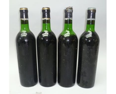 CHATEAU CANTEMERLE 1975 4 bottles (no labels, identified on foils, vintage advised from cellar records) 