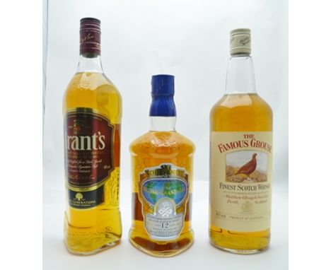FAMOUS GROUSE Scotch Whisky, 40%, 1 x litre bottle GRANTS Blended Scotch Whisky, Family Reserve, 40%, 1 x litre bottle WILLIA