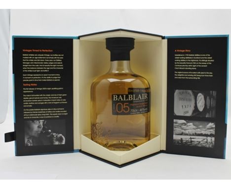 BALBLAIR 2005 Highland Malt Scotch Whisky, bottled 2016, 46% vol., 1 bottle boxed 