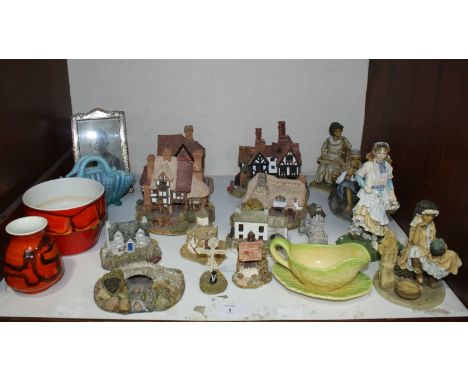 SECTION 1.  Eleven Lilliput Lane cottages, four Leonardo Collection country girl figures, together with two Poole Delphis ite