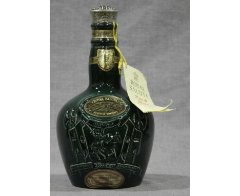 Chivas Brothers Royal Salute 21 year old blended Scotch Whisky, bottled in an Emerald green ceramic flagon by Spode, 26 2/3 f