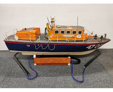 A large handmade model of the Cromer lifeboat (incomplete engine), L. 117cm.
