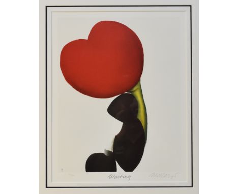 Mackenzie Thorpe (British Contemporary) Waiting, 2005, signed in pencil lower right, numbered 14/850, lithograph, measurement