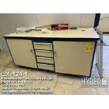 workbench 6ft.x3ft. with steel cabinet 3ft.x 22ft. x 7ft. high
