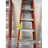 Louisville Fiberglass Step Ladder, 6 ft Height, 300 lbs Load Capacity