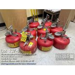 Lot of (9) Justrite 14772 Safety Disposal Can, 2 Gallons, Non-Metallic, FM Approved