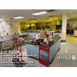 Lot of labs, 226 linear feet of lab cabinets and 7 hoods.