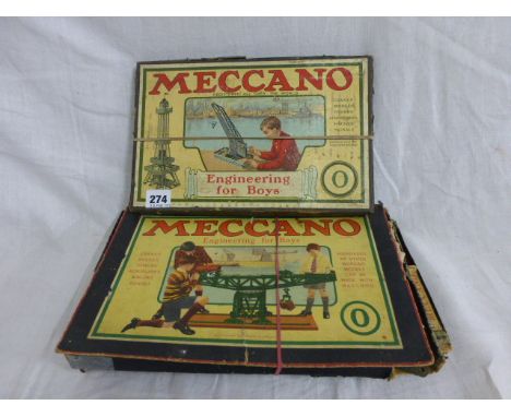 Two Boxed Vintage Meccano Outfits including Two 0 and 0A