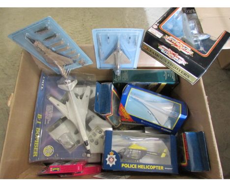 A Quantity of Boxed Die Cast Aircraft including ErH B1 Bomber, Matchbox, Corgi and Atlas Editions 