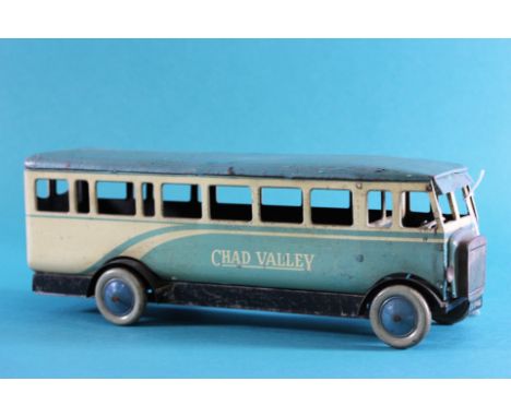 Chad Valley Clockwork Bus in blue & white