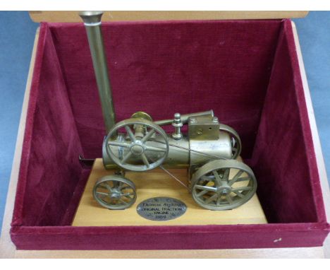 Boxed and Wooden cased Victorian Metal Models Brass Thomas Aveling Original Traction Engine 1858