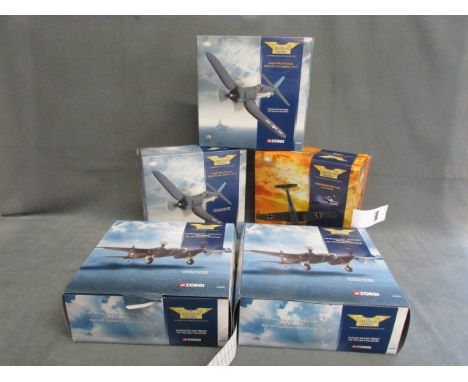 Five boxed 1:72 Corgi Aviation Archive planes including 49203, AA33002 x2 and AA32801 x2