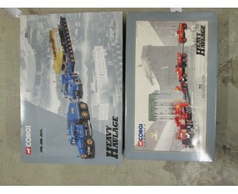 Two boxed ltd edn 1:50 Corgi Heavy Haulage including 31009 Wynns Diamond T Ballast (x2) 24 Wheel Girder TTrailer with Boiler 
