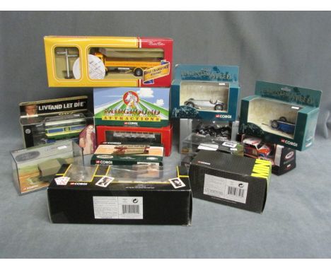 13 Boxed die cast vehicles including 12 Corgi and one Maisto