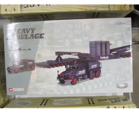 Boxed 1:50 ltd edn Corgi Heavy Haulage 18005 Pickfords Industrial Ltd Scammell Contractor x2, Nicolas Trailer, Bogies & Gener
