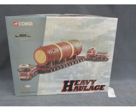 Boxed 1:50 ltd edn Corgi Heavy Haulage CC12403 Volvo FH 4 Axle Ballasted Tractor x2, Nicolas Bogies & Fertiliser Dryer Load H